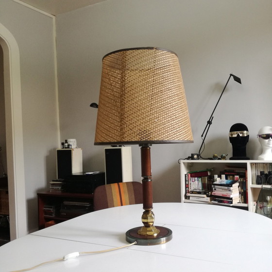 Image 1 of Sanatirium Wicker Lamp Shade, 1970