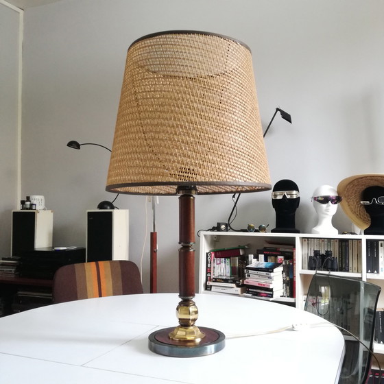 Image 1 of Sanatirium Wicker Lamp Shade, 1970