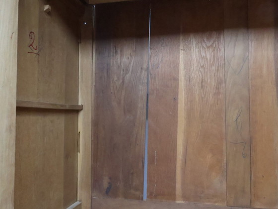 Image 1 of Antique Wardrobe Mirror Cabinet Oak