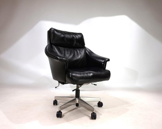 Image 1 of Giroflex 7051 Leather Office Chair By Martin Stoll, 1960