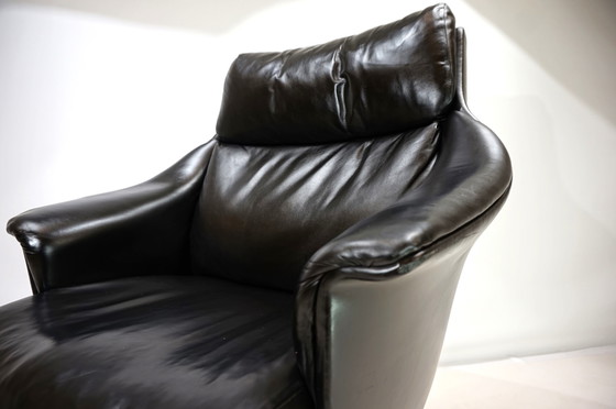 Image 1 of Giroflex 7051 Leather Office Chair By Martin Stoll, 1960