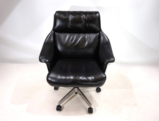Image 1 of Giroflex 7051 Leather Office Chair By Martin Stoll, 1960