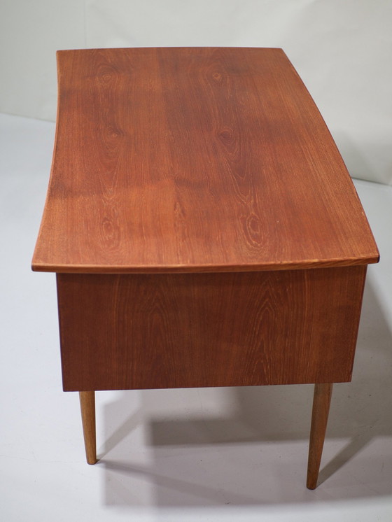 Image 1 of Freestanding Desk Curved Danish