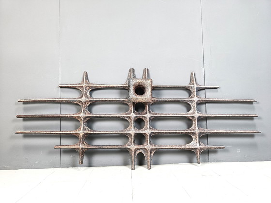 Image 1 of Large Brutalist Wall Sculpture, 1970S