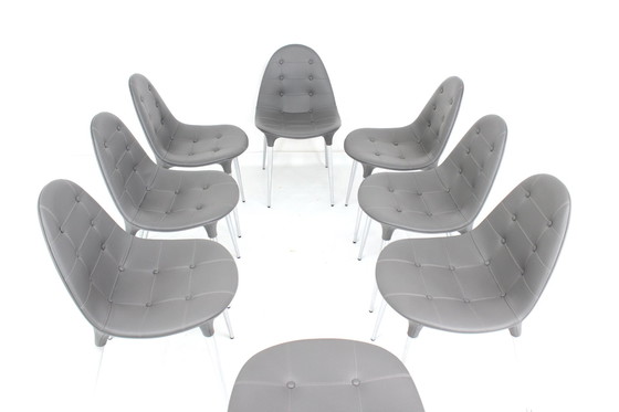 Image 1 of as new, Set of 8 exclusive Cassina Caprice 245 Chair by Philippe Starck with full Y-Leather spec, LP. approx. 12.000 Euro