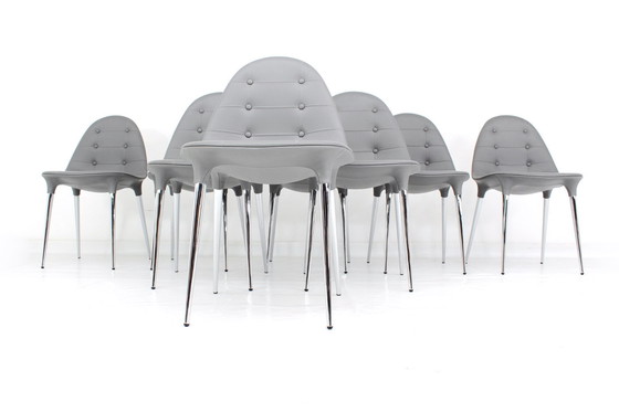 Image 1 of as new, Set of 8 exclusive Cassina Caprice 245 Chair by Philippe Starck with full Y-Leather spec, LP. approx. 12.000 Euro