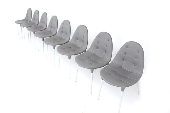 Image 1 of as new, Set of 8 exclusive Cassina Caprice 245 Chair by Philippe Starck with full Y-Leather spec, LP. approx. 12.000 Euro