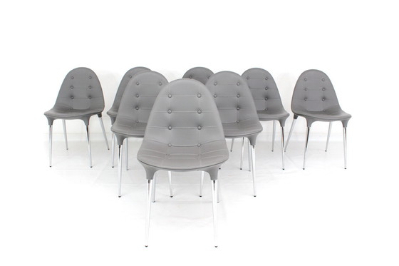 Image 1 of as new, Set of 8 exclusive Cassina Caprice 245 Chair by Philippe Starck with full Y-Leather spec, LP. approx. 12.000 Euro