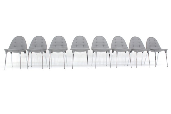 Image 1 of as new, Set of 8 exclusive Cassina Caprice 245 Chair by Philippe Starck with full Y-Leather spec, LP. approx. 12.000 Euro