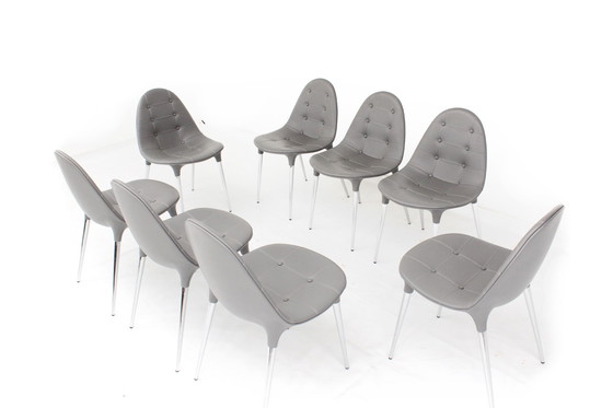 Image 1 of as new, Set of 8 exclusive Cassina Caprice 245 Chair by Philippe Starck with full Y-Leather spec, LP. approx. 12.000 Euro