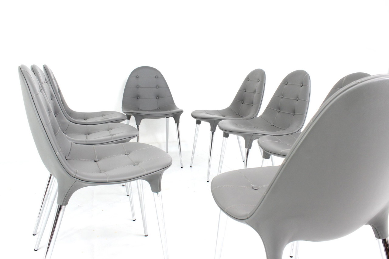 as new, Set of 8 exclusive Cassina Caprice 245 Chair by as new, Set of 8 exclusive Cassina Caprice 245 Chair by