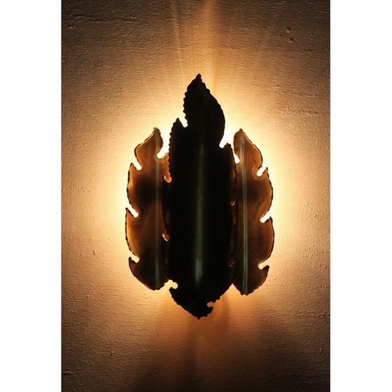 Image 1 of Vintage brass wall lamp by Sven Aage Holm Sørensen, Denmark 1960s