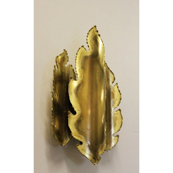 Image 1 of Vintage brass wall lamp by Sven Aage Holm Sørensen, Denmark 1960s