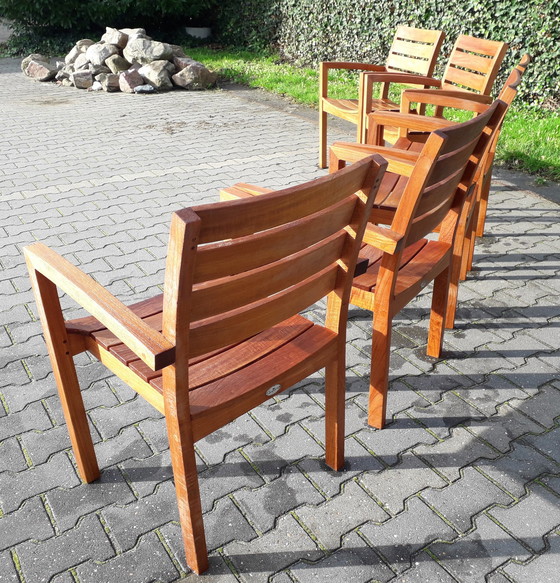 Image 1 of 6x Queens Teak chaises empilables en teck