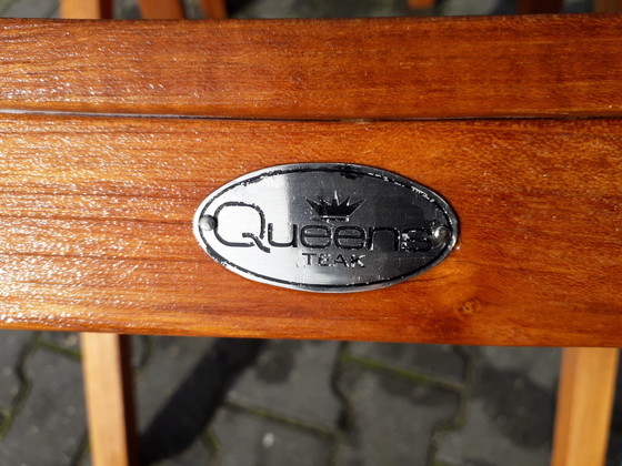 Image 1 of 6x Queens Teak chaises empilables en teck