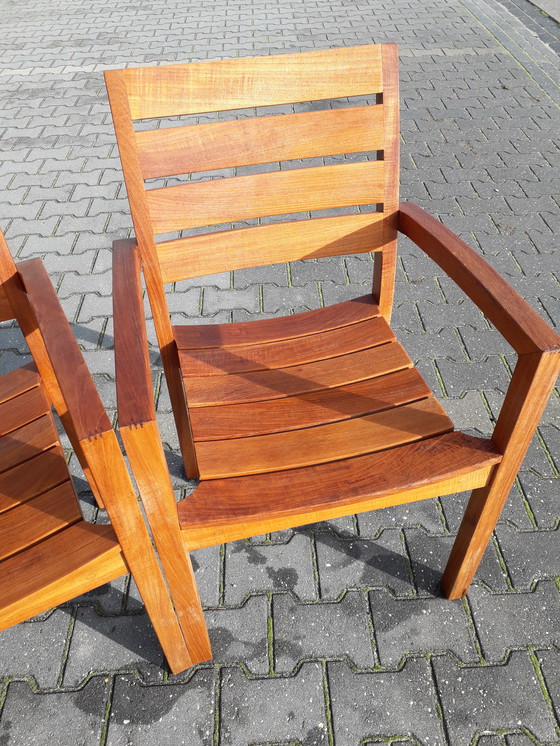 Image 1 of 6x Queens Teak chaises empilables en teck