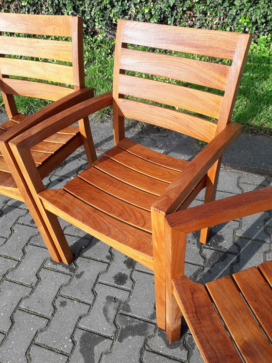 Image 1 of 6x Queens Teak chaises empilables en teck