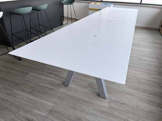 Image 1 of Viccarbe Trestle Table Conference Table