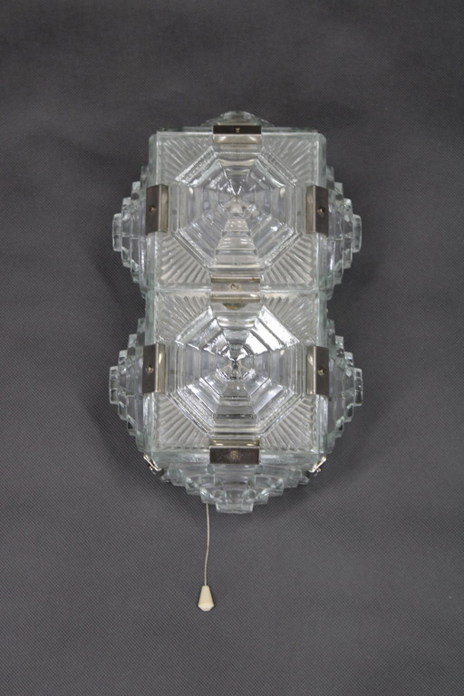 1970S Wall Glass Light By Kamenicky Senov ,Czechoslovakia