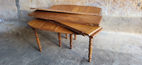 Image 1 of Louis Philippe Style Leaf Table With 8 Extensions