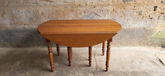 Image 1 of Louis Philippe Style Leaf Table With 8 Extensions