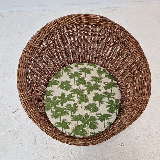 Image 1 of Pair of vintage Italian wicker lounge chairs, 1960s