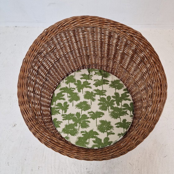 Image 1 of Pair of vintage Italian wicker lounge chairs, 1960s