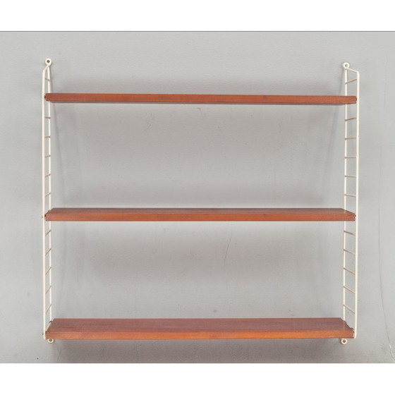 Image 1 of Vintage "String" shelf in teak and white metal, Sweden 1960