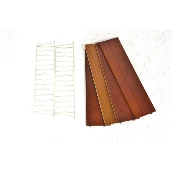 Image 1 of Vintage "String" shelf in teak and white metal, Sweden 1960