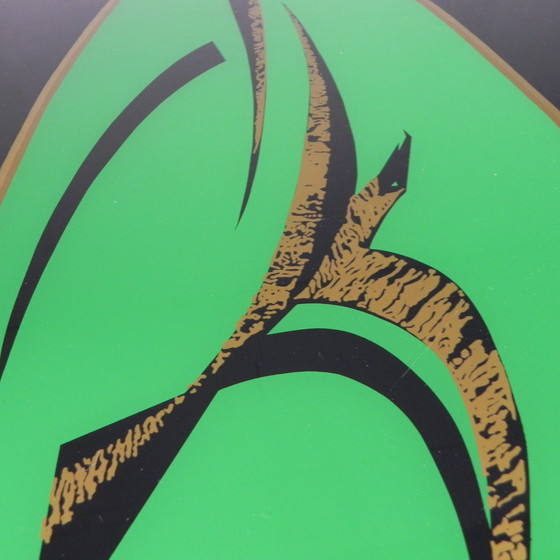 Image 1 of Tavolino da caffè vintage con piano in vetro e gambe affusolate. Anni '50