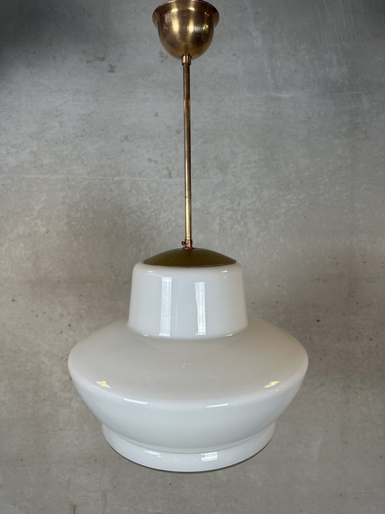 Image 1 of Art Deco Pendant Lamp - Opaline