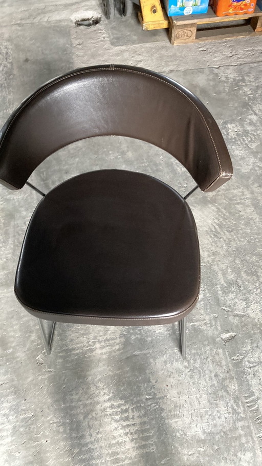 5x Calligaris Dark Brown Chairs