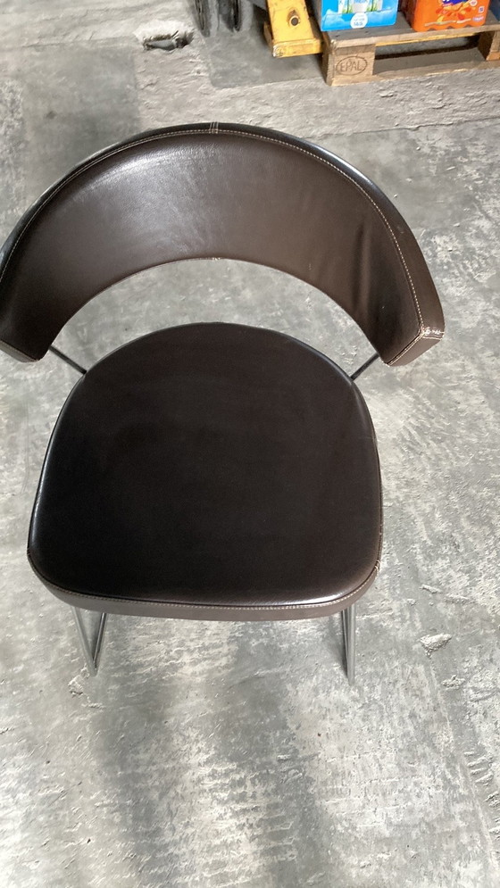 Image 1 of 5x Calligaris Dark Brown Chairs