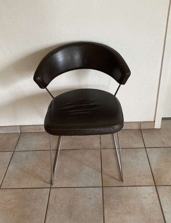 Image 1 of 5x Calligaris Dark Brown Chairs