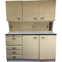 Cucina vintage in legno beige, 1970