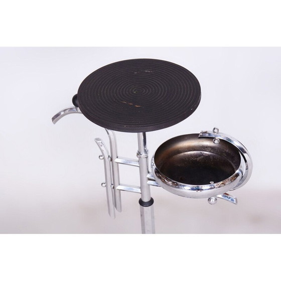 Image 1 of Vintage Bauhaus side table in chrome steel and bakelite, Germany 1930