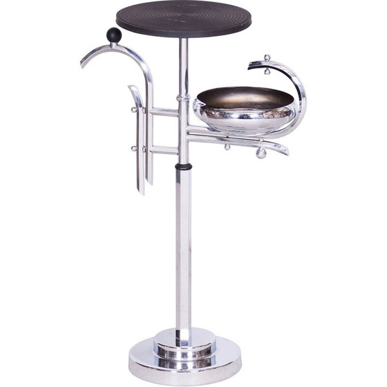 Image 1 of Vintage Bauhaus side table in chrome steel and bakelite, Germany 1930