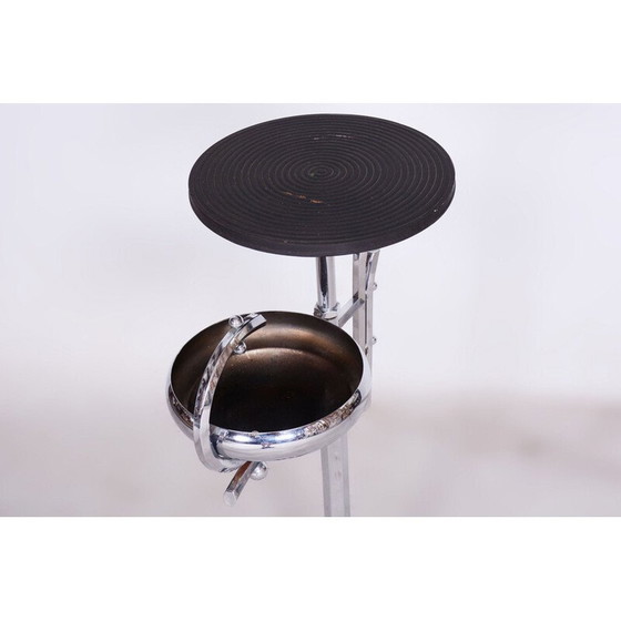 Image 1 of Vintage Bauhaus side table in chrome steel and bakelite, Germany 1930