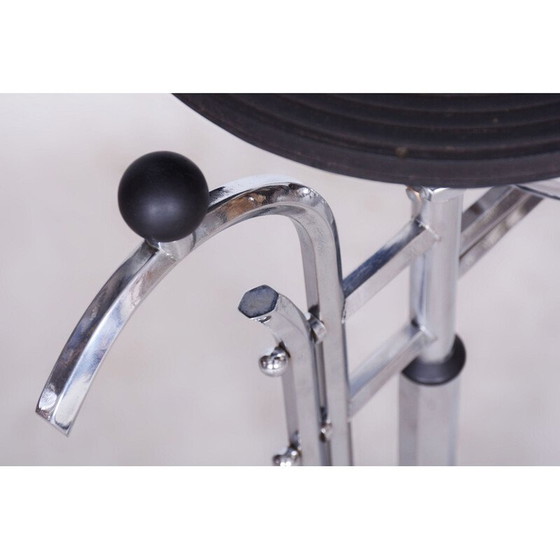 Image 1 of Vintage Bauhaus side table in chrome steel and bakelite, Germany 1930