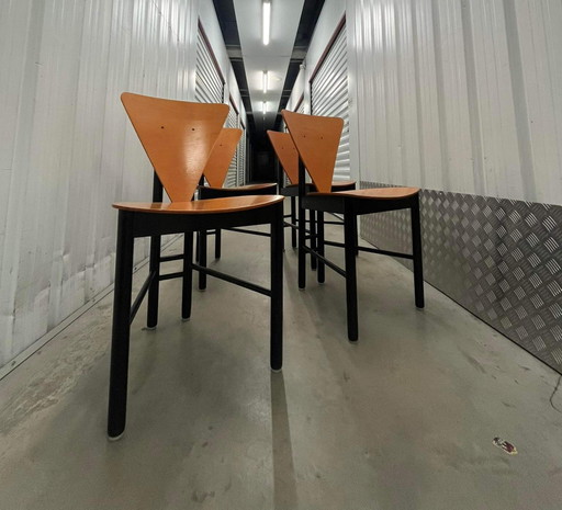 2x Post modern dining chairs