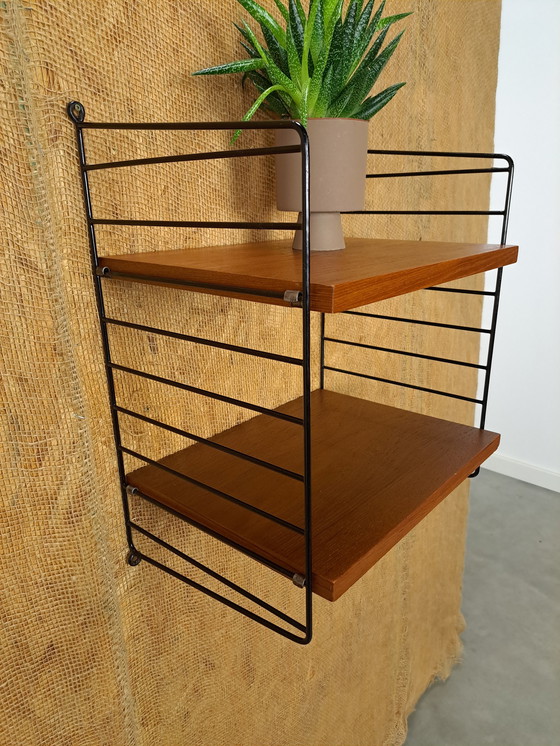 Image 1 of Nisse Strinning wall rack with 2 shelves, String wall system