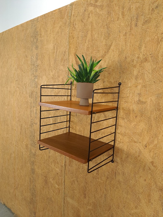 Image 1 of Nisse Strinning wall rack with 2 shelves, String wall system