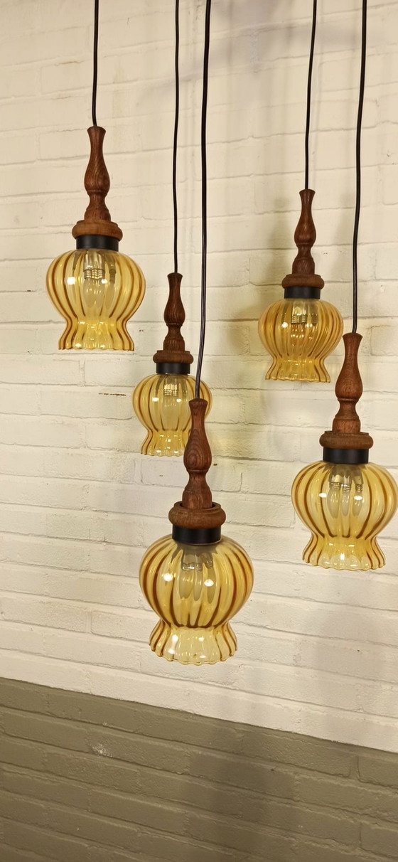 Image 1 of Vintage grote cascade hanglamp