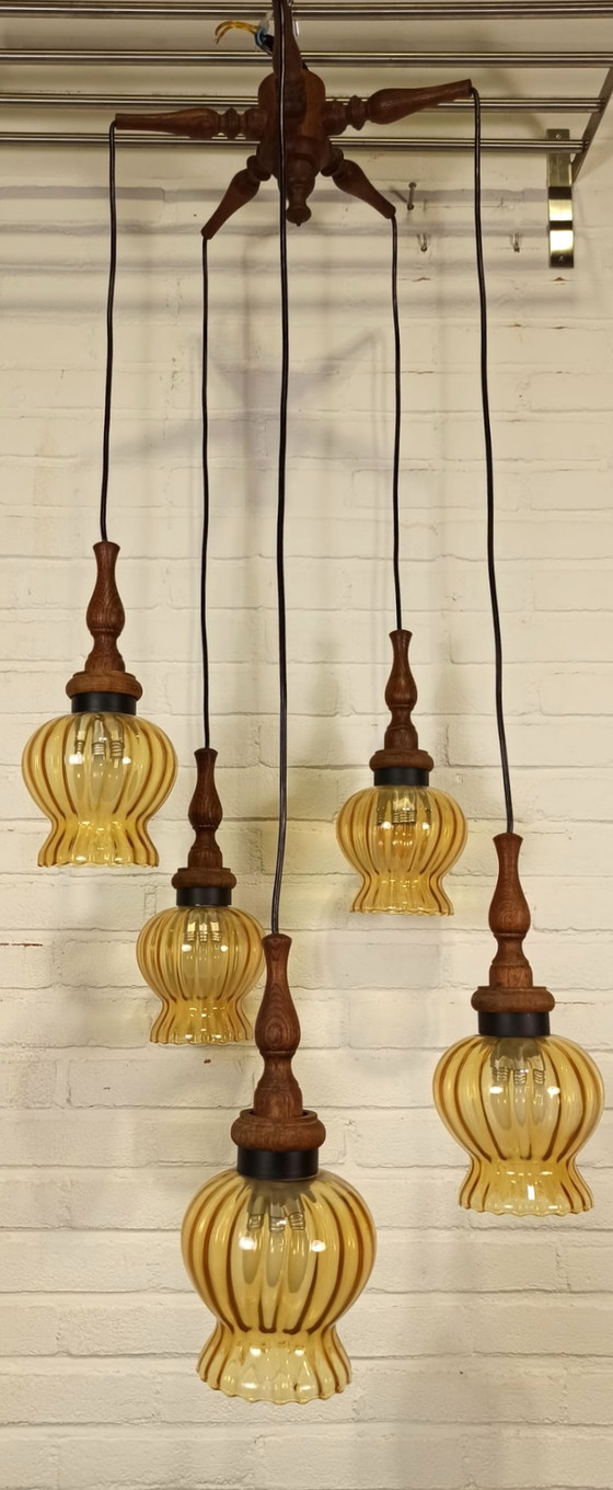 Image 1 of Vintage grote cascade hanglamp