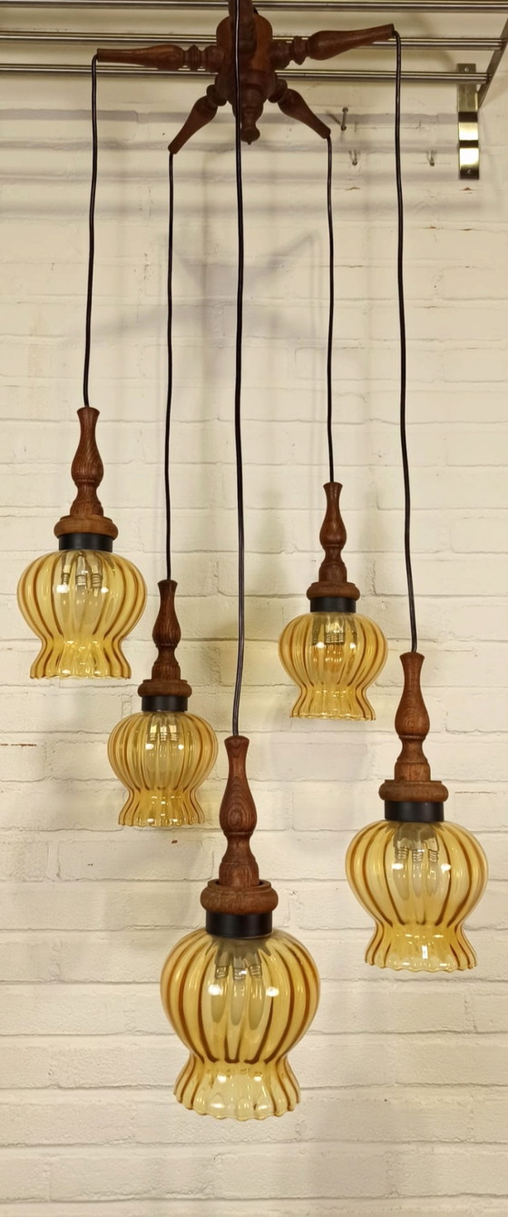 Image 1 of Vintage grote cascade hanglamp