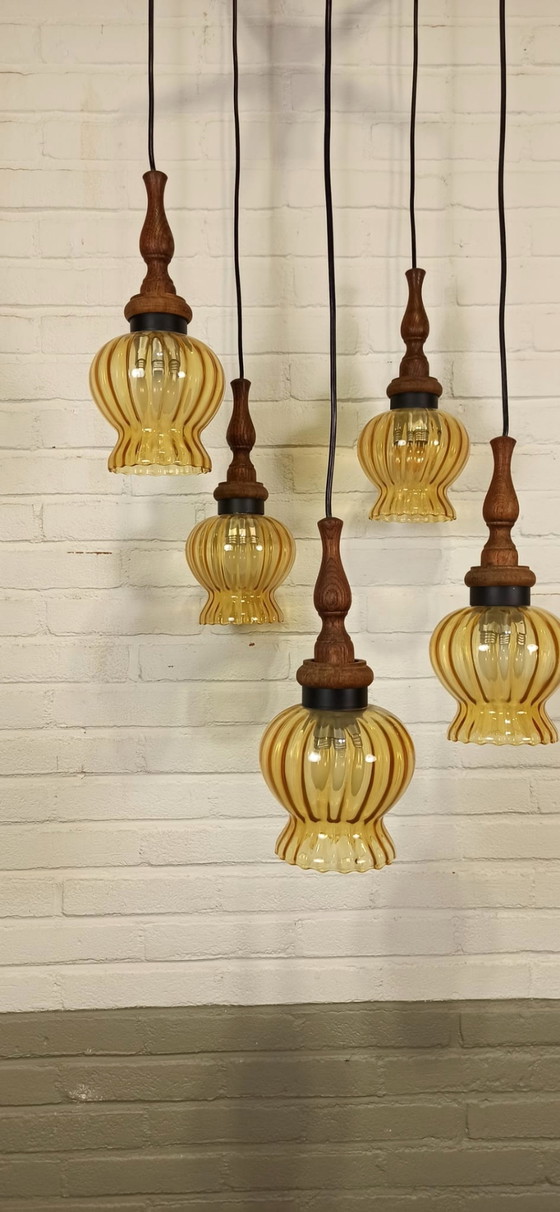 Image 1 of Vintage grote cascade hanglamp
