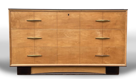 Image 1 of Art deco chest of drawers in ash root