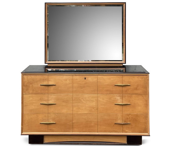 Image 1 of Art deco chest of drawers in ash root