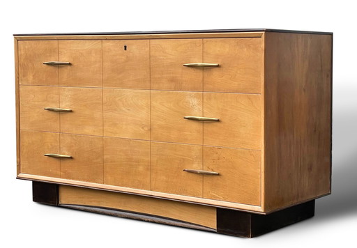 Art deco chest of drawers in ash root