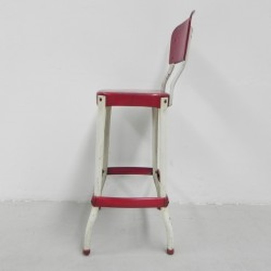 Image 1 of Tabouret de bar industriel en acier